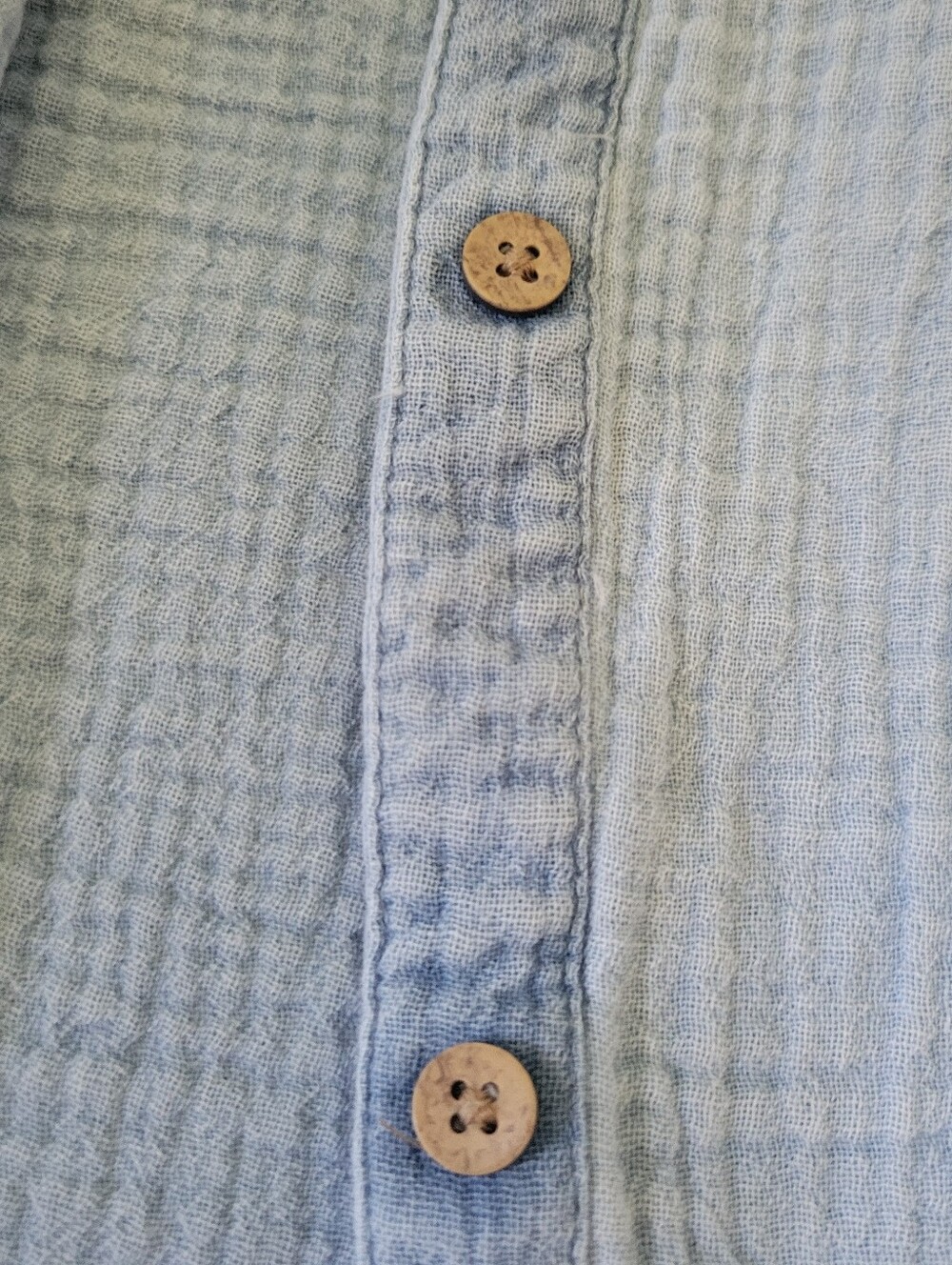 Beach Lunch Lounge Womens Size 1X Seersucker 100% Cotton Button Up Shirt - Picture 7 of 10